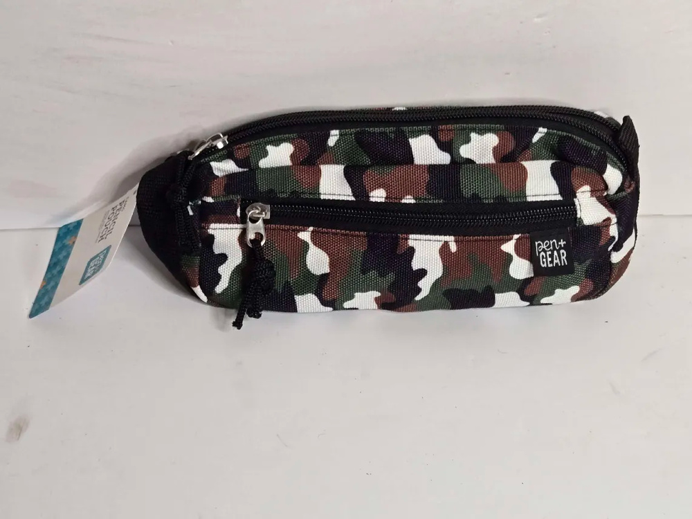 Camo Pencil Pouch – Pen+Gear Two‑Zip Case for School Supplies & Accessories